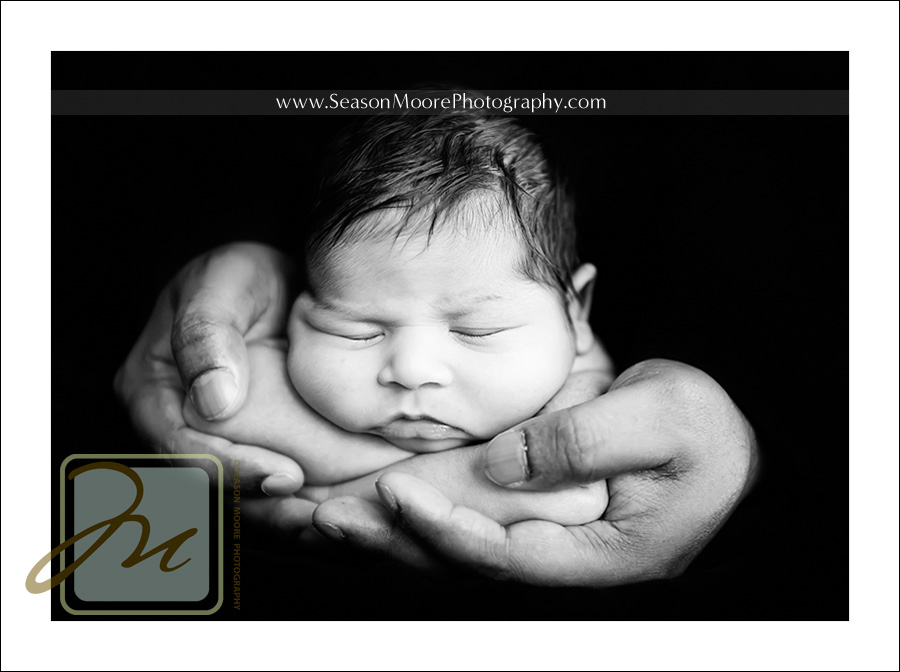 black and white newborn in morrisville, nc