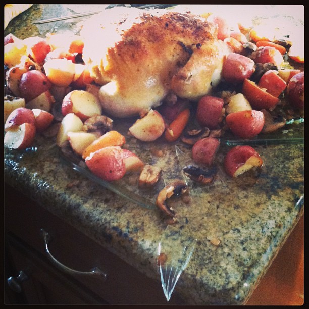 Exploding Pyrex and the Roasted Chicken with Vegetables that Never Was