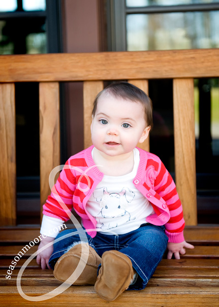 1 year old girl Durham, NC Duke Gardens Pink Sweater