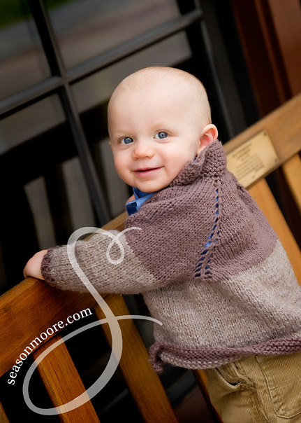 1 year old boy in sweater