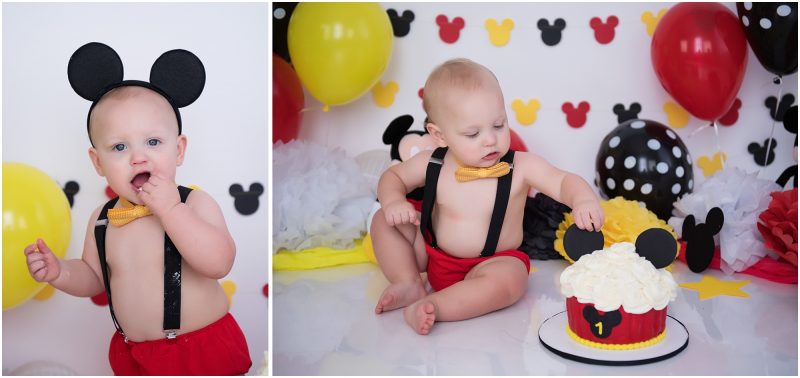 mickey mouse first birthday photo session